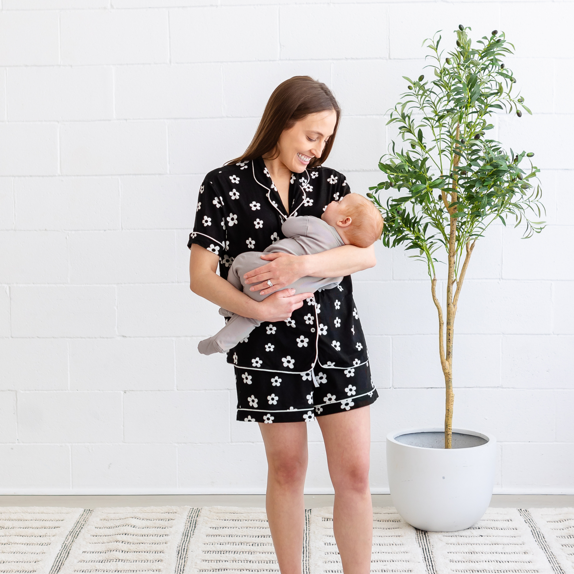 Short Pajama Set - Daisies