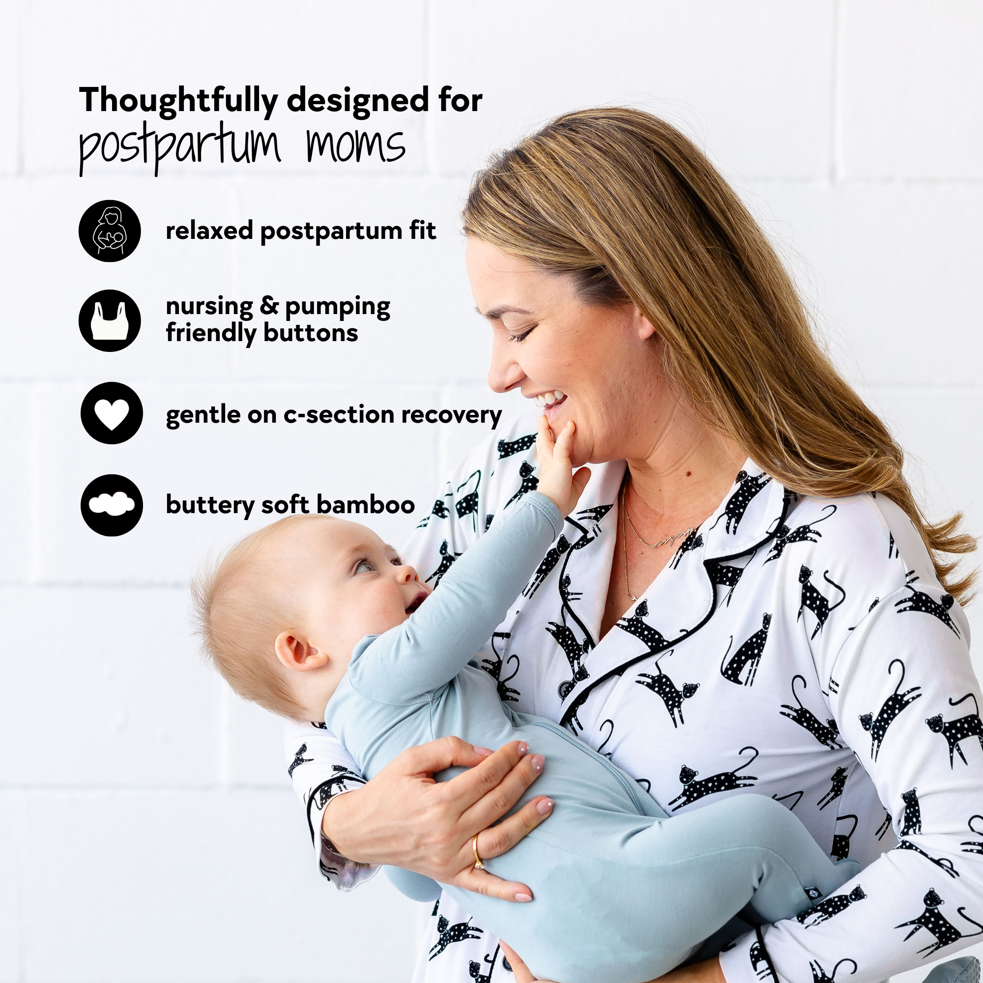 Postpartum Nightgown - Cheetah