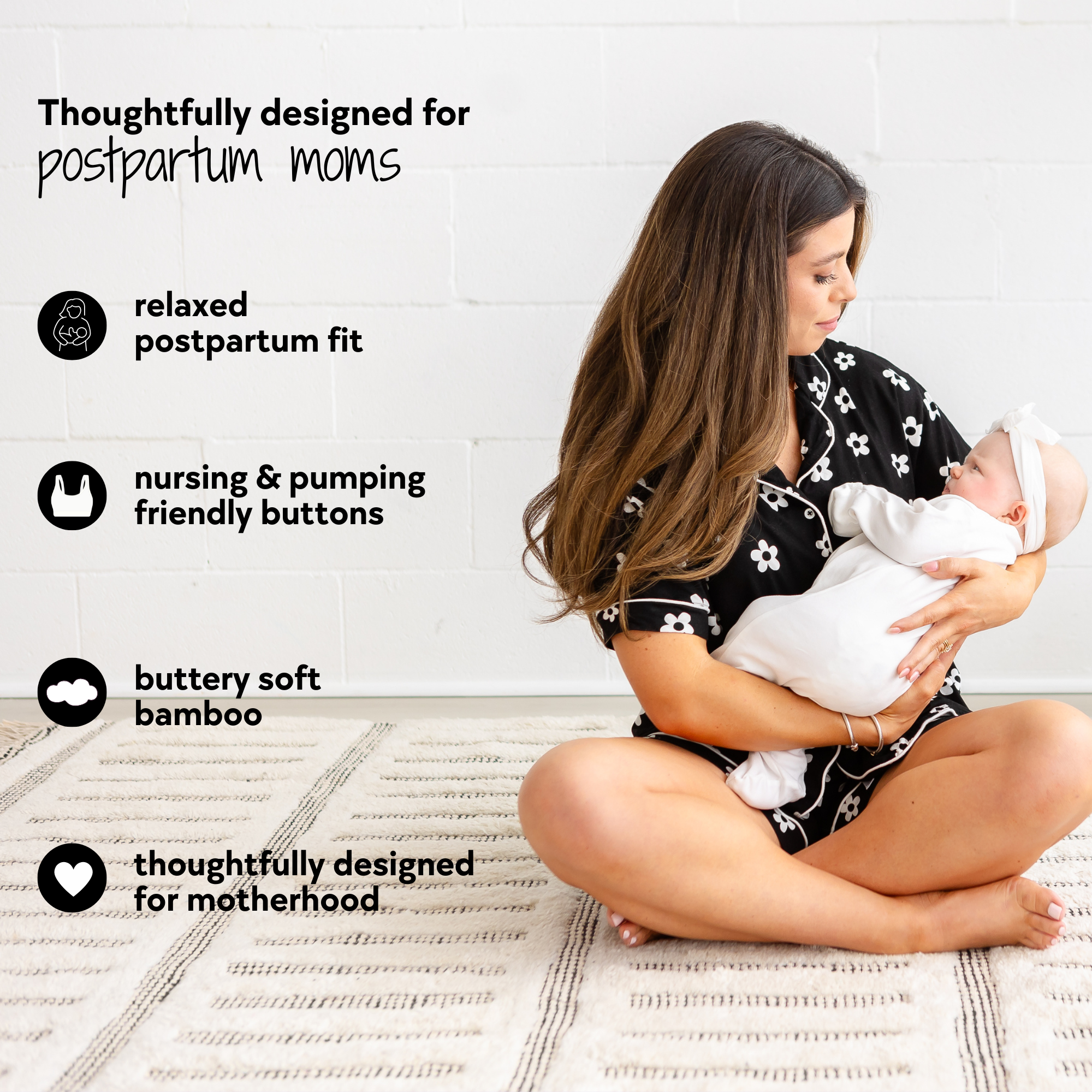 Short Pajama Set - Daisies